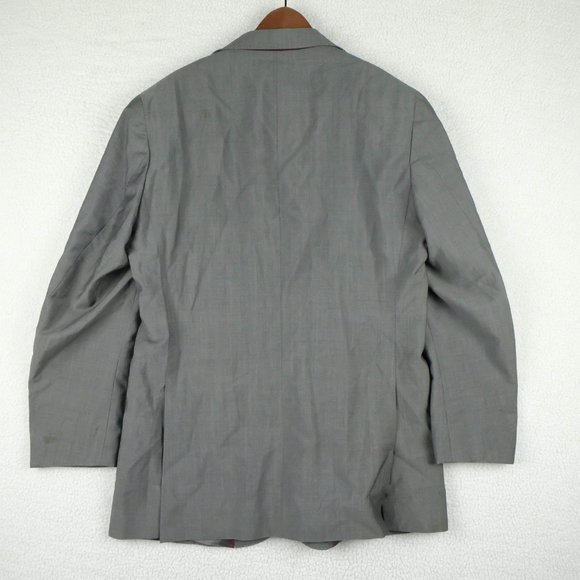 Massimo Dutti Blazer Jacket Mens 40R Gray Two Button Double Vented Wool - Picture 5 of 16